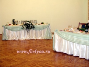 Декорирование тканью и цветами ресторана в усадьбе «Архангельское»