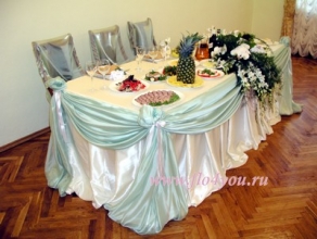 Декорирование тканью и цветами ресторана в усадьбе «Архангельское»